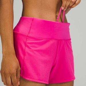 Lululemon Speed Up Mid-Rise Short 4" in Sonic Pink